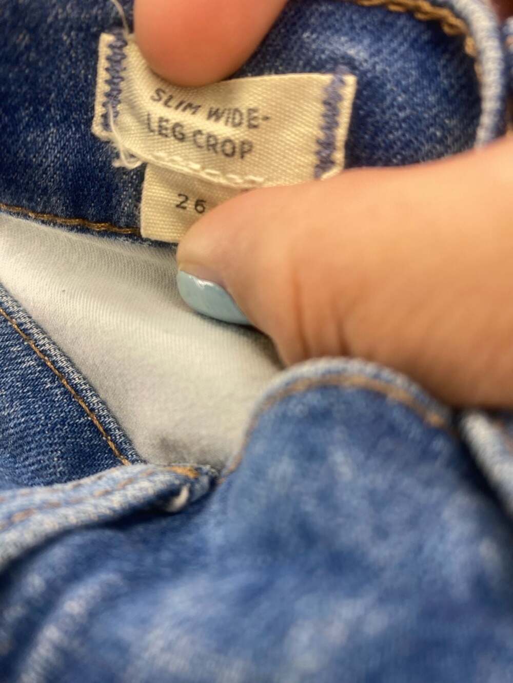Madewell Slim Wide-Leg Crop Button-Fly Jeans Size 26